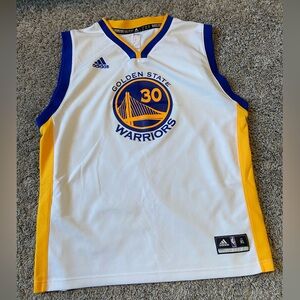 Steph curry golden state warriors youth jersey XL adidas, stains
